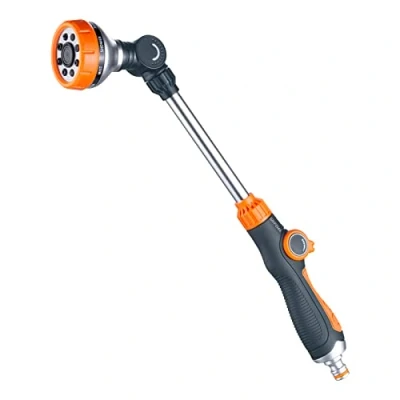 Image de GRIFEMA GE1305, Pistolet arrosage 8 modèles réglables, de pulvérisation allongé avec débit d&#039;eau contrôlable, lavage voiture, nettoyage cour, du jardin, Exclusivité Amazon