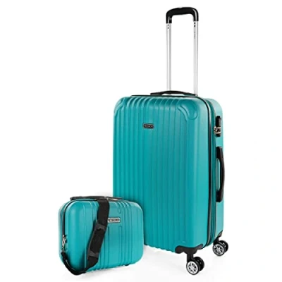 Image de ITACA Valise Moyenne, Valises Rigides, Rigide, Semaine pour Tout Voyage, Soute de Luxe T71560B, Vert Menthe