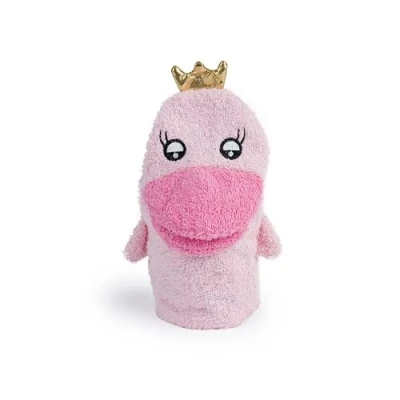 Image de Isabelle Laurier Gant de Toilette Amusant pour Enfant 100% Coton Bain éponge bébé Modèle Princesse, Rose
