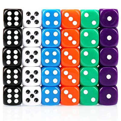 Image de H&amp;S Jeu de dés à 6 Faces pour la Pratique Jeux et société 30 pièces Multicolores Utiliser des Plateaux Bars