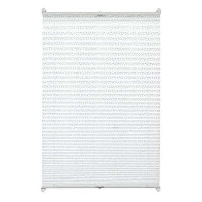 Image de GARDINIA Store Plissé à Clipser, Opaque, Kit de Montage Inclus, 2 Rails EASYFIX, Motif Mosaïque, Blanc, 70 x 130 cm (LxH)
