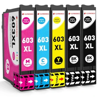 Image de Clywenss 603XL 603 XL Cartouches d&#039;encre Compatibles avec Epson Multipack pour Expression Home XP 2100 2150 3100 3150 4100 4150 WF 2810DWF 2820 2840 2850DWF 2870