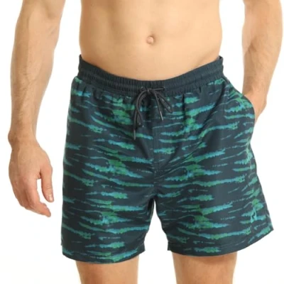 Image de RIPT Performance Hommes Essentials Short de Bain à séchage Rapide avec Protection Solaire UV 50, Bleu/Vert Tie Dye, XL