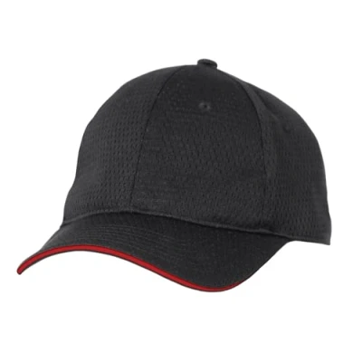 Image de Colour by Chef Works BCCT RED 0 Cool Vent Casquette de baseball avec bordure rouge, taille unique, noir