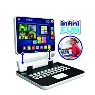 Image de Infinifun, mon premier ordinateur 2 en 1, jouet électronique éducatif, d&#039;imitation et âge, animaux, chiffres, alphabet