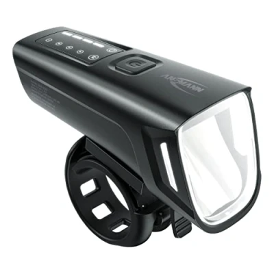Image de ANSMANN Phare LED Avant Rechargeable pour vélo 100 Lux (1 PCE) Lumière puissante à 4 Modes d&#039;éclairage Lampe Design d&#039;une portée de 200 m