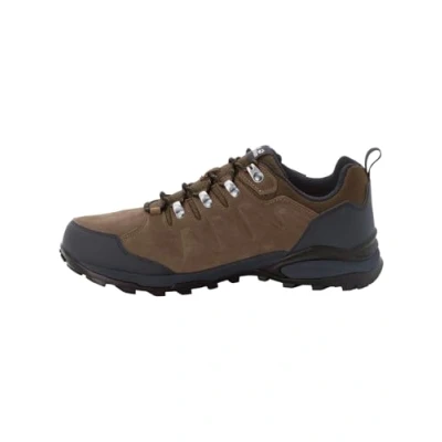 Image de Jack Wolfskin Refugio Texapore LOW M Chaussures de course, Homme, Taille: 45.5, Brown / phantom Cuir