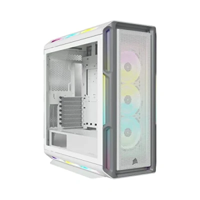 Image de Corsair Boîtier Moyen Tour connecté en Verre trempé iCUE 5000T RGB Blanc