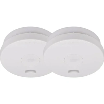 Image de Brennenstuhl Lot de 2 détecteurs fumée RM L 3100 avec Batterie intégrée (testé et certifié Selon la Norme VDS DIN en 14604) Blanc