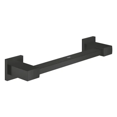Image de GROHE Start Cube Barre d&#039;Appui, 354mm, Fixations Cachées, Fixation avec vis Incluses, Métal, Noir Mat, 410942430