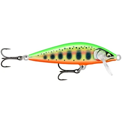 Image de Rapala Leurre de Pêche Countdown Elite Construction Balsa d&#039;Eau Douce Coulant Profondeur Nage 0,9m Taille 5,5cm / 5g Fabriqué en Estonie Gilded Chartreuse Yamame