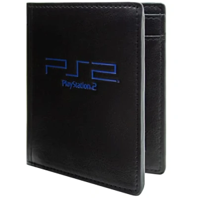 Image de Original Hardware PS2 Console de Divertissement Greatness Awaits! Portefeuille Bi Fold Poche à Monnaie &amp; Porte Carte, Noir