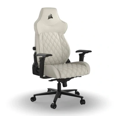 Image de Corsair TC500 LUXE Siège de jeu sur PC Chaise avec assise rembourrée Beige Neuf