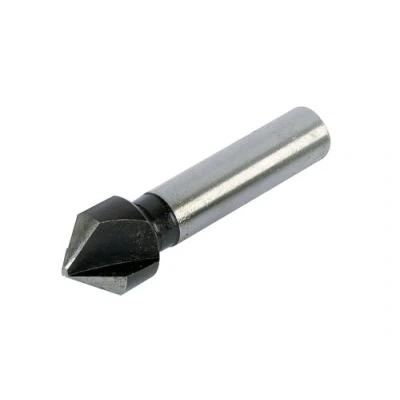 Image de wolfcraft 2505000 1 Fraisoir Hss, Ø 12 Mm, Angle 45, Queue 8 Version 3 Tranchants argent