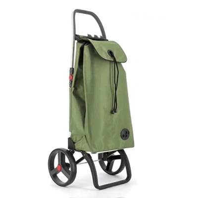 Image de Chariot de Course Rolser I Max MF 2 Grandes Roues Pliante Kaki
