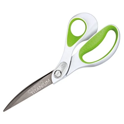 Image de Westcott E 16445 00 Ciseaux Carbo Non Stick Softgrip, lames recouvertes de nitrure titane, 23.8 cm, vert et blanc