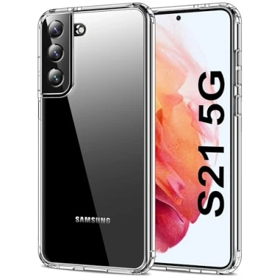 Image de HOOMIL Coque pour Samsung Galaxy S21 5G 6,2 Pouces, Anti Jaunissement Étui Téléphone Transparente, Housse de Protection Antichoc Crystal Clear