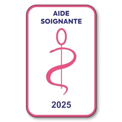 Image de SIGNAL SAFETY Autocollant Sticker Vignette Caducée 2024 pour Pare Brise en Vitrophanie V6 Aide Soignante