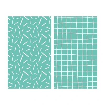 Image de Lot de 2 Mini dossiers d&#039;embossing pour fête Craftelier Texture scrapbooking et travaux manuels Compatible avec les machines Minty Cut, Sizzix Big Shot, Evolution, Revolution 7,6 x