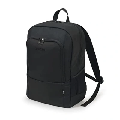 Image de Dicota Eco Backpack Base 13 14,1 Sac à Dos léger pour Ordinateur Portable avec Rembourrage de Protection et Grand Espace Rangement, Noir D30914 RPET 40 mm