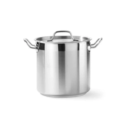 Image de HENDI Marmite, haute, couvercle avec trous de vapeur, pot cuisson, casserole, braisière, faitout, convient à toutes les sources chaleur, lavable au lave vaisselle, 6L, ø200x(H)190mm, inox