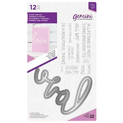 Image de Crafter&#039;s Companion Ensemble de tampons et matrices découpe Motif Gémeaux, Nylon/A, Taille unique