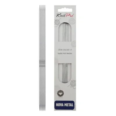Image de KnitPro Aiguilles à double pointe Nova Épingles tricoter extrémité 20 cm x 2,25 mm, lot de 5, Silver
