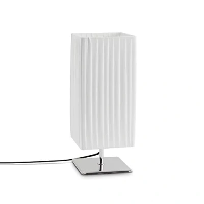 Image de Paco Home Lampadaire Lampe de table Salon Chevet À Abat Jour Tissu Bois Moderne Uni, Couleur:Blanc, Type luminaire___Couleur:Lampe Chrome