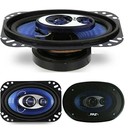 Image de Couple DE Haut Parleur OU DIFFUSANTS OVALES 4&quot; X 6&quot; 10 CM 15 PYLE PL463BL Bleus 240 Watt RMS 480 Max À 3 Rues TRIASSIALE pour DONNÉES PORTIÈRES IL EST GUICHET Auto