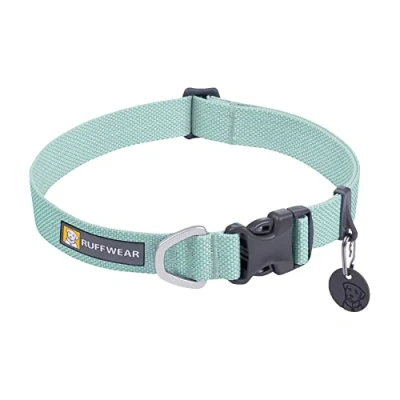Image de RUFFWEAR Collier pour Chien Hi &amp; Light, Ultra Solide et léger, Anneau de Fixation la Laisse en Aluminium Boucle à Ouverture latérale, Accessoire élégant Le Cou, Sage Green (S, 28 36cm)