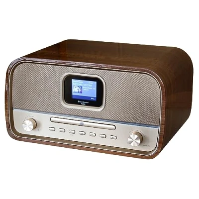 Image de Soundmaster DAB970BR1 Chaîne stéréo compacte rétro Hi FI Dab+ FM Lecteur CD MP3 USB Bluetooth Streaming Écran Couleur