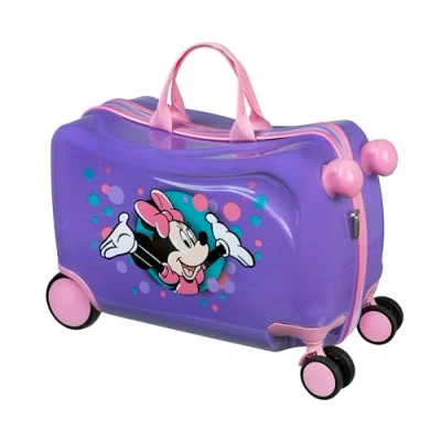 Image de Undercover Minnie Mouse Ride on Trolley, Purple, Hard Shell Trolley with Swivel castors