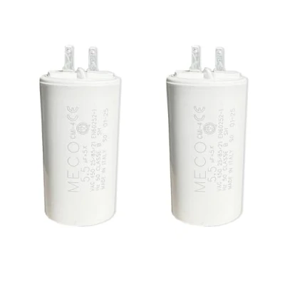 Image de Lot de 2 condensateurs 5,5 µF V2 type Faston 2,8 à cosses 10 000 h Compatibles pour remplacement moteurs volet roulant Somfy 20 Nm Fabrication européenne