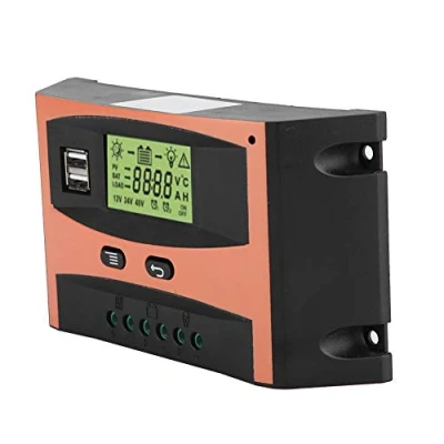 Image de régulateur de charge solaire panneau 12/24V mppt avec Contrôleur d&#039;affichage à écran LCD batterie automatique universel(60A) 100a+controleur cha