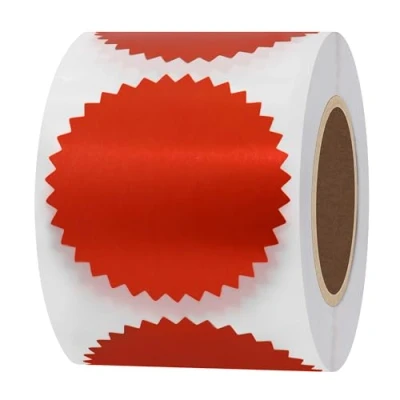 Image de Hylabelest Étiquettes autocollantes en gaufrette rouge vif de 5,1 cm (rouge vif)
