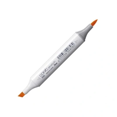 Image de COPIC Sketch E95, Tea Orange, Twin Marker avec Une Pointe de Largeur Moyenne et « Brush ».