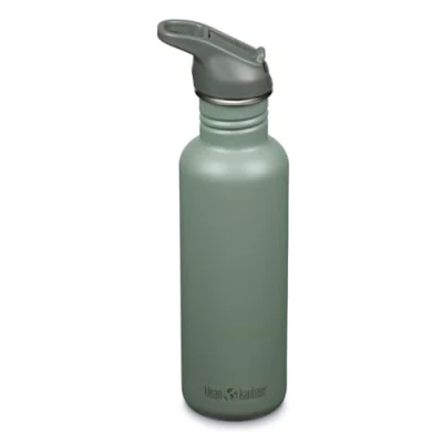 Image de Klean Kanteen Gourde de vélo Classic Narrow (Flip Sport) 1011196 avec bouchon en acier inoxydable couleur verte un volume 800 ml
