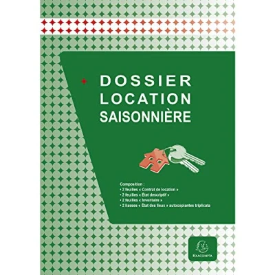 Image de Exacompta Réf. 48E dossier location saisonnière non classée Ce complet regroupe tous les documents nécessaires à une (non soumise la loi du 6 juillet 1989)