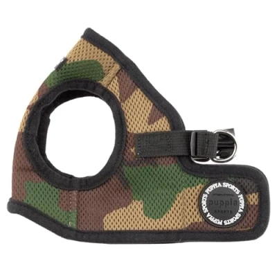 Image de Puppia Harnais Petit Chien et pour Moyen Convient également aux Chiots Anti Traction Chien, Camouflage, M