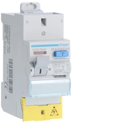 Image de Interrupteur différentiel 63A bipolaire type AC SanVis CDS764F Hager