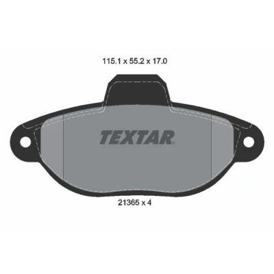 Image de TEXTAR 2136502 Jeu de plaquettes frein non préparé pour indicateur d&#039;usure FIAT: Cinquecento