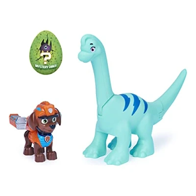 Image de PAW PATROL Dino Rescue Ensemble de Figurines Zuma et d’Un Dinosaure, pour Enfants à partir 3 Ans