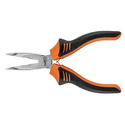 Image de NEO TOOLS Pinces allongées pliées Longueur 160 mm En acier trempé Avec ressort d&#039;alésage et côté intérieur rainuré des mâchoires Pour endroits