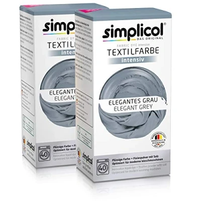 Image de Simplicol Lot de 2 teintures Textiles intensives Gris élégant