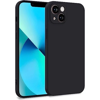 Image de MyGadget Coque Compatible avec Apple iPhone 13 Case TPU Souple &amp; Soft Doublure Microfibre Cover Protection Extra Fine Légère Noir