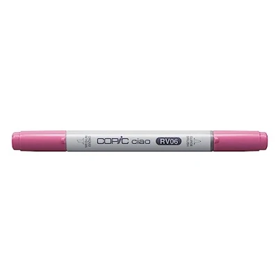 Image de COPIC Ciao RV06, Cerise, Twin Marker avec une pointe de largeur moyenne et Brush