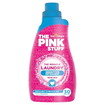 Image de Stardrops The Pink Stuff Sensitive Lessive liquide non bio, blanc, 960.00 ml (Lot de 1)