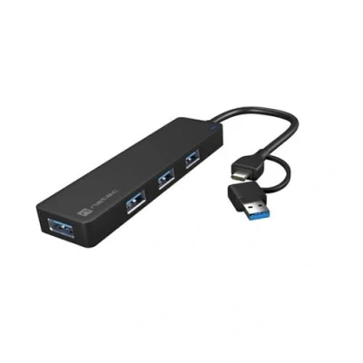 Image de Natec USB C 3.0 Hub 4 Port Mayfly black + adapter 5901969438888