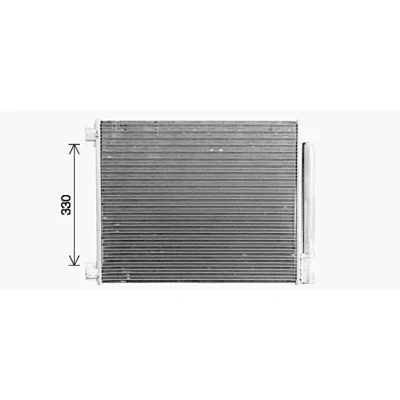 Image de PRASCO RT5653D Condenseur De Clim avec déshydrateur 15,6 10,2 Aluminium 517 R 134a RENAULT: Megane 4, Talisman Berline, Scénic IV