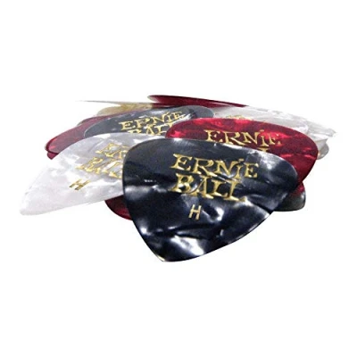 Image de Ernie Ball Lot de 24 médiators lourds en perloid et cellulose, assortiment couleurs